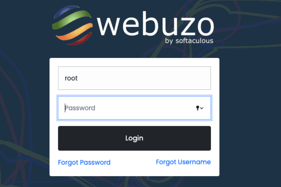 The username and password will be the root credentials details of your server.