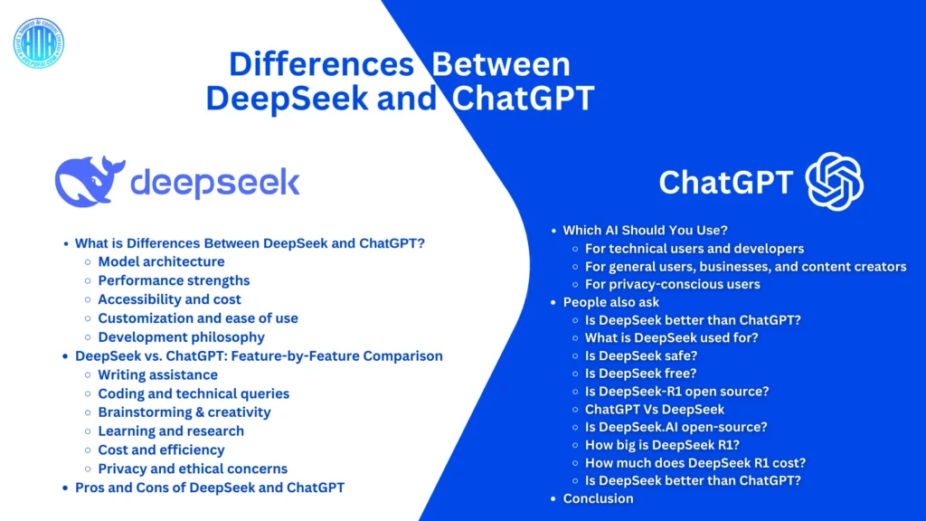 Differences Between DeepSeek and ChatGPT